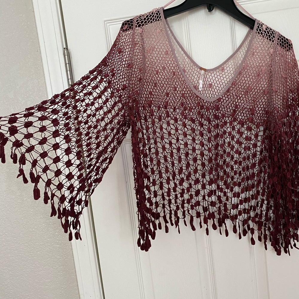 Free people tassle crop top